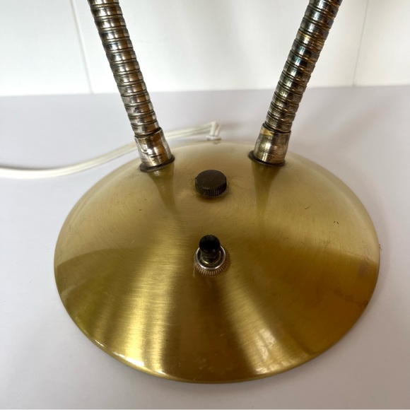Vintage RARE Mid Century Modern Double Gooseneck Lamp - Picture 15 of 16
